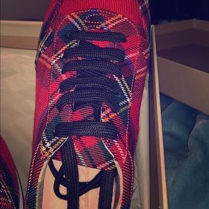 Burberry tartan wool sneakers
